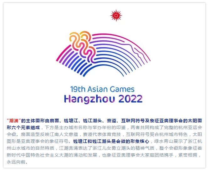 国立动态 国立动态 - 正文      随着 2022年第19届杭州亚运会会徽"